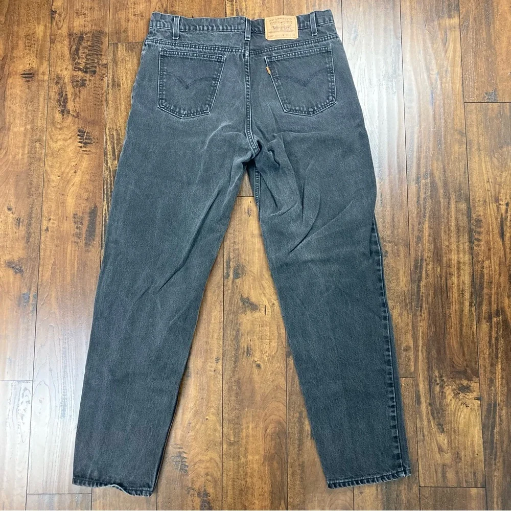 LEVI’S 550 Orange Tab VINTAGE Men’s Jeans Black 100% Cotton Size 38 x 34